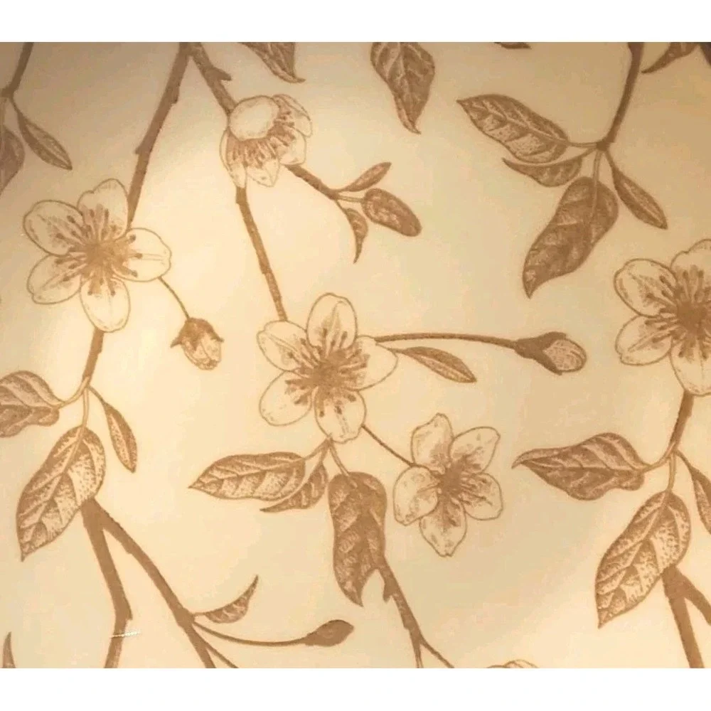 Sunday Morning Ceramics Appetizer Plate In Taupe And Ivory Floral Print 6